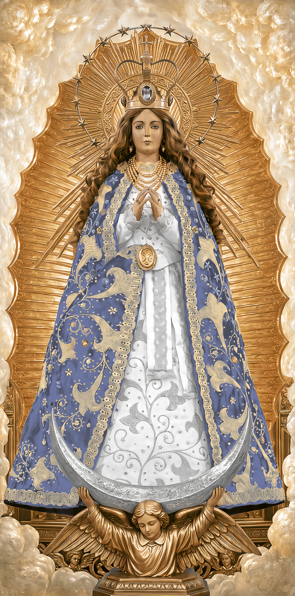 Virgem de Caacupé 56x117